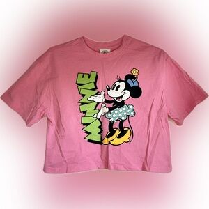Disney Mickey & Co Minnie Mouse Cropped Women's T-Shirt Size Small